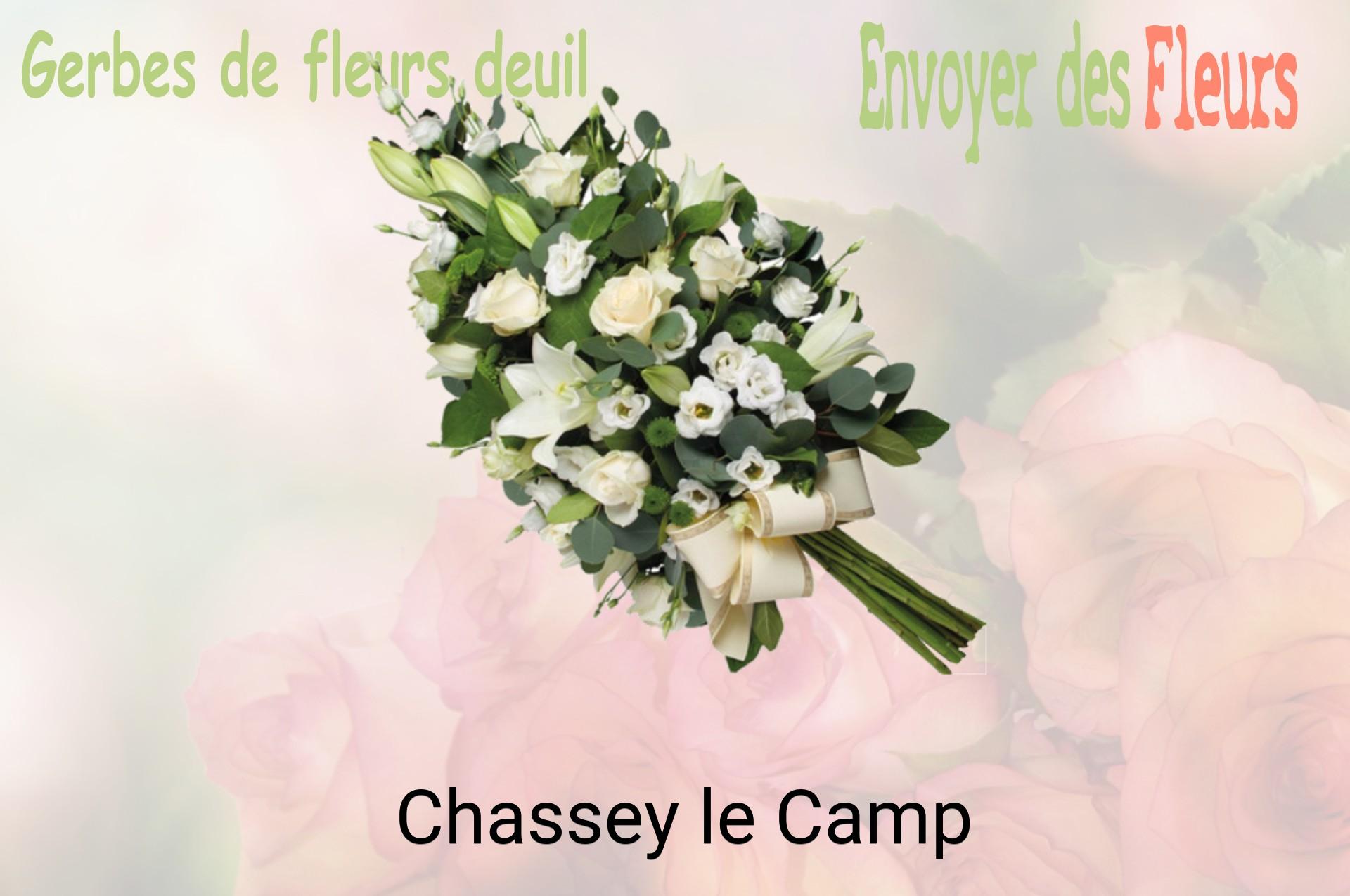 Gerbe de fleurs de deuil livrée à Chassey-le-Camp